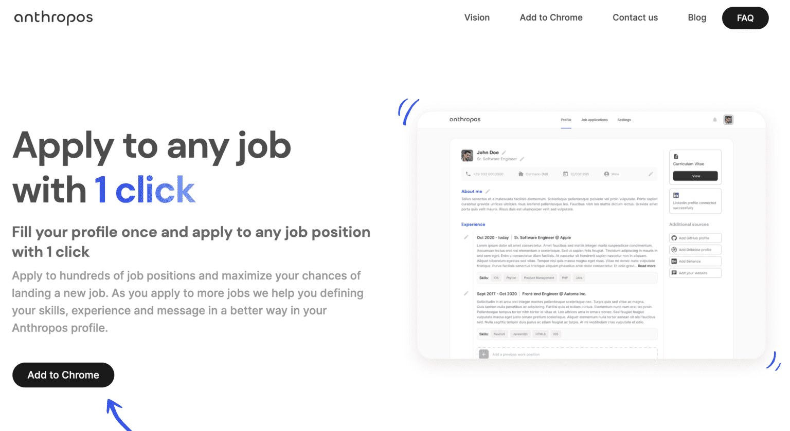 Autofill your job applications using AI Anthropos