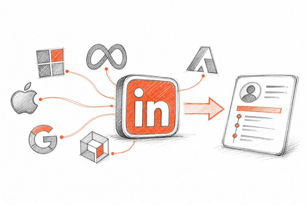Auto-import company logos from LinkedIn
