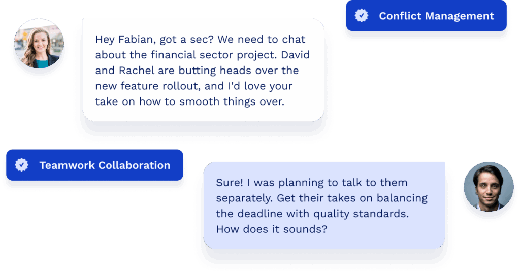 Real work scenarios for hard and soft skills