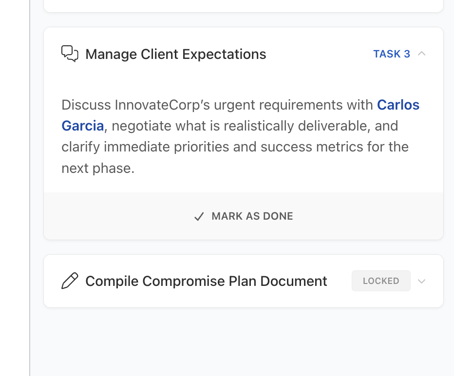 Manage client expectations as Project Manager – AI Simulations from Anthropos