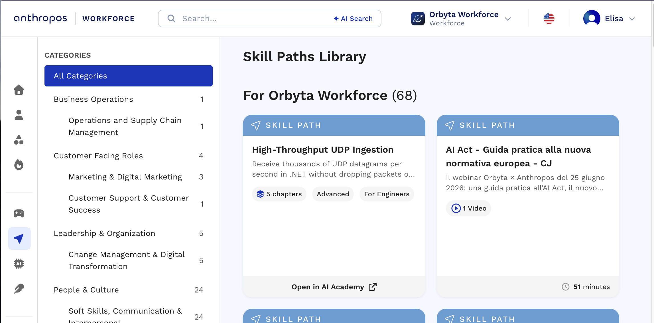 Clearer access to private learning paths